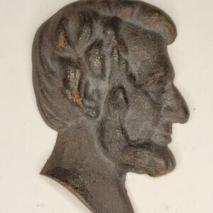 VIntage Paperweight Abraham Lincoln Head Profile Estate Find